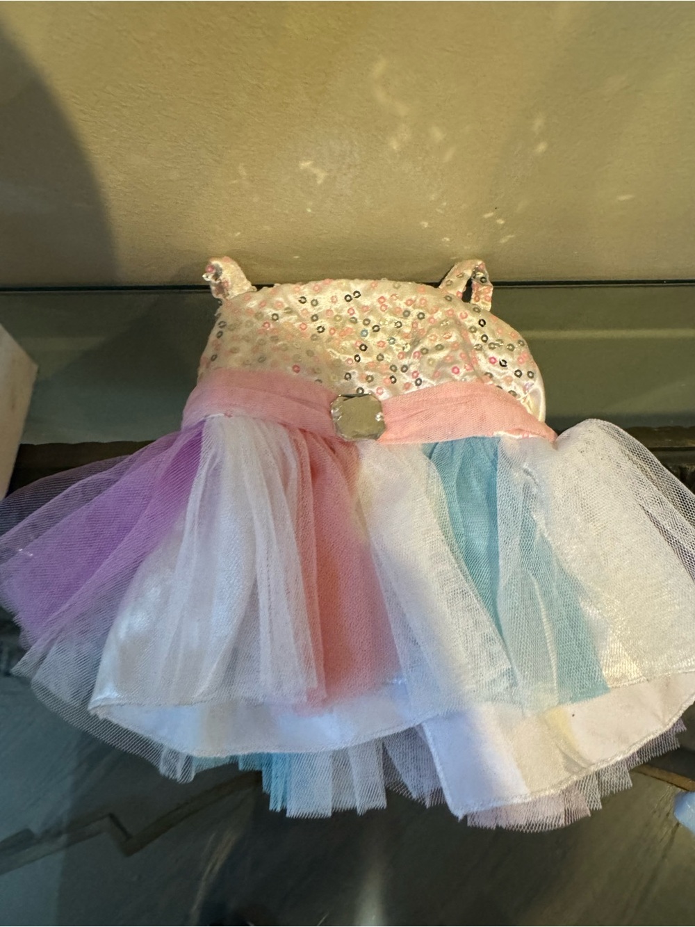 Build a bear Sequined Pastel Tutu Dress - Pink, Purple, Blue, White